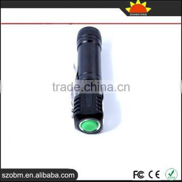 New Style B-D5 Auminum Alloy USB Rechargeable XPG-R5 LED 3 Modes LED Flashlight Torch With Clip photo-6