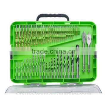 Router Bit & straight drill bits tool set with aluminum case