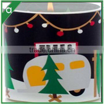 Scented Candle in Glass With Beautiful Well-design Painting on it photo-5