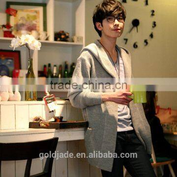 Knitting Coat Sweaters for Men Cashmere Tops Sweater School Cardigan photo-2