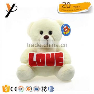 OEM custom logo stuffed cute cheap white teddy bear plush toys