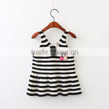 High Quality Autumn Children Clothing Girls Striped V Neck Sleeveless Sweater Vest photo-6