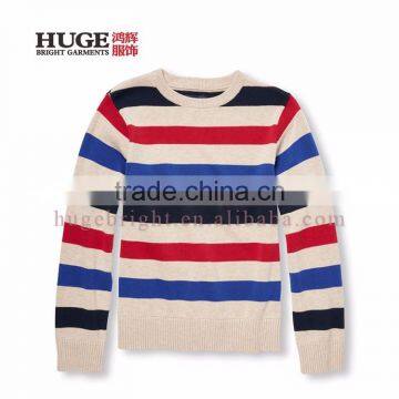 Allover Stripes 100% Cotton Kids Cotton Sweater Knitting