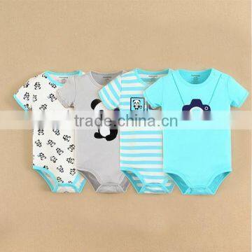 MOM AND BAB 2015 Baby Clothes Set 100% Cotton Embroidery Baby Romper Gift Set 4in1 photo-3