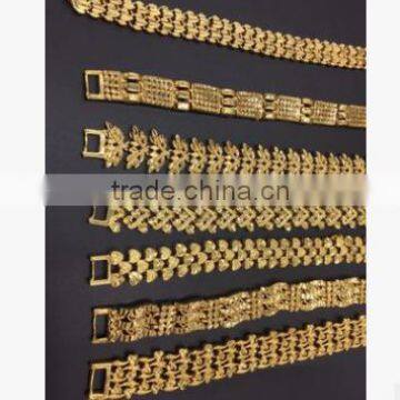 Fashion mens golden thick chunky chain bracelets high end mens chain bracelet with clasp mens chain bracelet jewelry