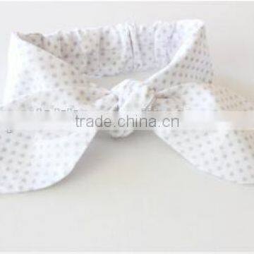 2016 Headhair Dot Pattern Cotton Fabric Headband Rabbit Ears Bowknot Hair Headband photo-2