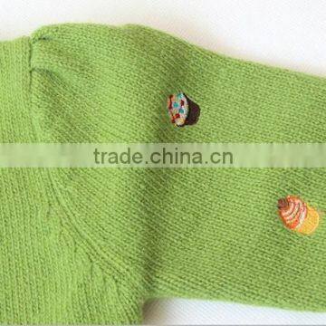 Korean Style Girls Cardigan Sweater Design Solid Color Cotton Sweater photo-4