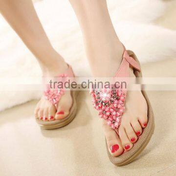 zm50168b summer flat female shoes crystal ladies sandals