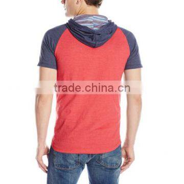 Hot-selling Custom Spandex/cotton Two Color Men's Short Sleeve Hoodie photo-4