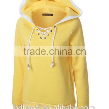 Winter Fashion Pullover Sweatshirt Draw String Hoodies Raglan Long Sleeve Blouse photo-5