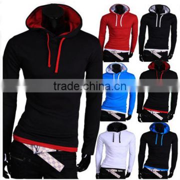 custom made oem cheap mens plain blank pullover hoodie