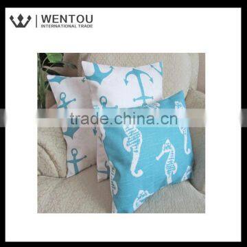Wholesale Anchors Coastal Turquoise Pillow Cushion Cover photo-3