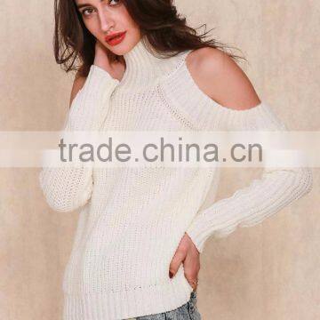 Turtleneck off Shoulder Knitted Sweater Women Autumn Fashion Tricot Pullover Jumpers Winter Sexy Oversized Sweater photo-2