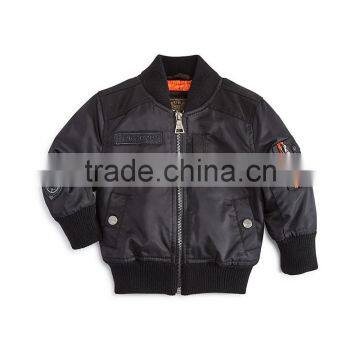 2017 Fashion Style Custom Logo Baby Kids Boys Winter Quilted Bomber Jacket Wholesale in China photo-3