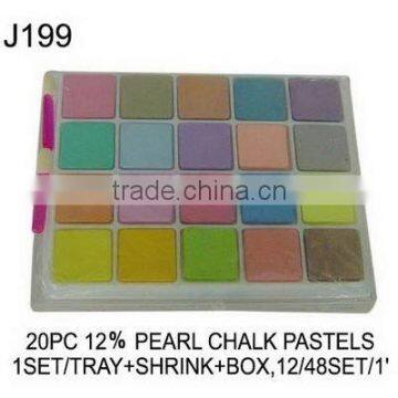 J199 20 PC 12% PEARL CHALK PASTELS