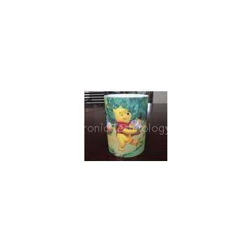 Remote controlled sticker paper PE plastic battery operated candle with timer