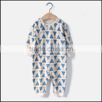 print 95% organic cotton 5% spandex elastic baby bodysuit