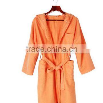 Women Hooded Microfiber Bathrobe