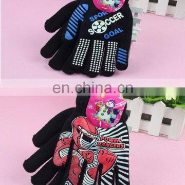 2015 Clearance Item Double Layer Men Skull Offset Knitted Men Gloves