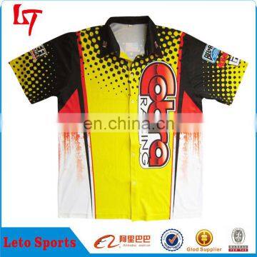 Best selling high quality custom sublimation printing motor jersey