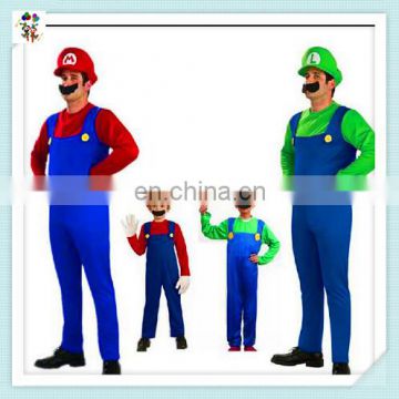 Adults and Kids Party Fancy Dress Super Mario Costumes HPC-3140