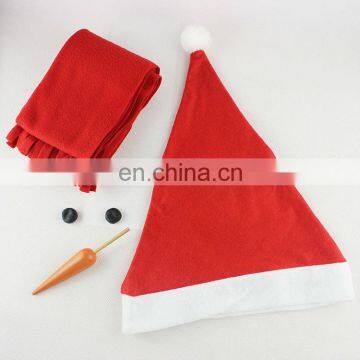 Christmas snowman suit set hat and scarf nose