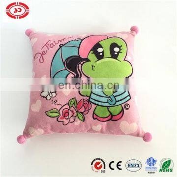 Mika rainy with with umbrella frog pattern on pillow cute soft cushion