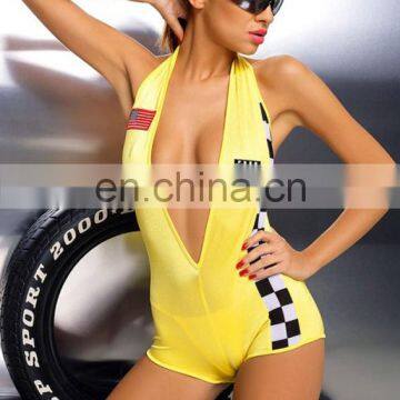 Beautys love V-shape front Spandex racing costume 1606