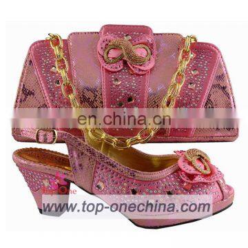 Fashion italian shoes match bag set for party new design shoes and matching bag