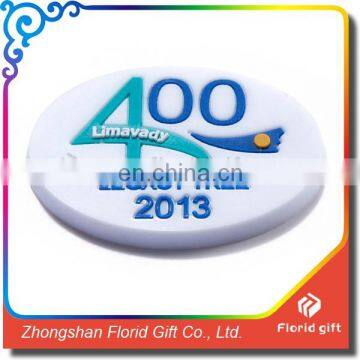 Clothes made branding custom pvc name badge cheapest