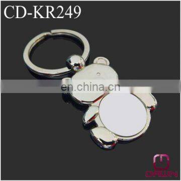 Cute bear keychain metal for logo laser CD-KR249