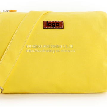 yellow canvas shoulder bag from China factory