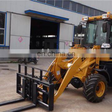 2Ton Wheel Loader With Log Fork,V-snow Blade,4 in 1 Bucket photo-3