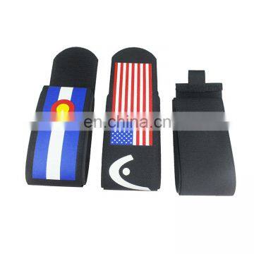 High quality Durable custom logo rubber ski strap/hook and loop strap