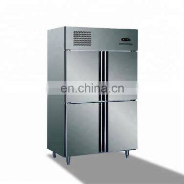 Double Door Restaurant Fridge Freezer Stainless Steel Counter Fridge For Hotel