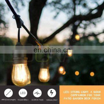 LED Commercial Grade Outdoor String Lights With 15 Hanging Sockets UL Listed photo-4