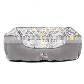 Factory Comfortable PP Fiber Color Block Dog Bed Pet photo-2