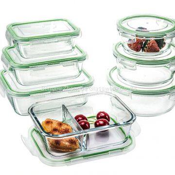 Round Borosilicate Glass Food Container Micro Wave Safe Meal Container photo-5
