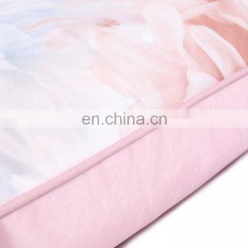 Hot Selling Big Flower Printed Velvet Decorative Cushion Covers Polyester Throw Pillow Cover for Sofa photo-4