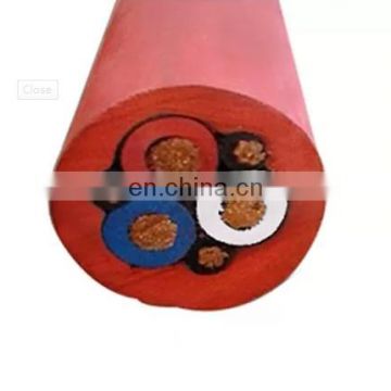 Red Rubber Sheathed Cable With Mobile Metal Shield Monitoring Soft Cable