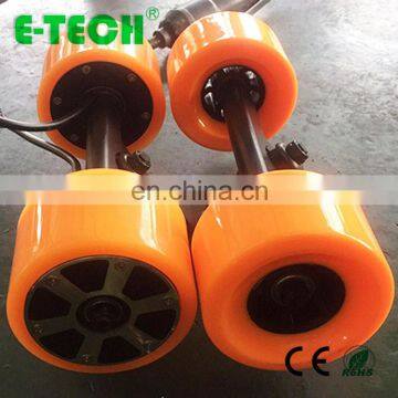 High Quality 3" 3inch 12v 24v 36v Single Shaft Brushless PU Solid Tire Hub Motor