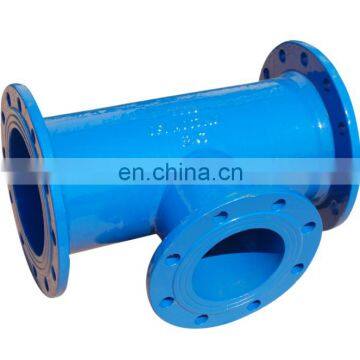 ISO2531 BSEN545 BSEN598 Pipe Line Connection All Flange End Equal Tee
