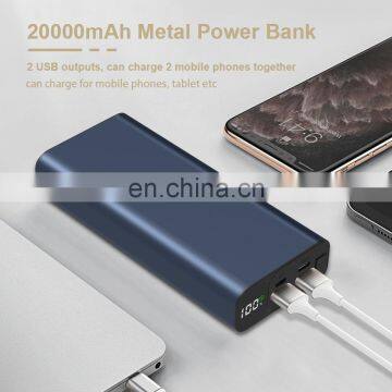 New Arrival 20000mAh Battery Power Bank Micro USB Output With LED Indicate Light Small Size Charging Powerbanks