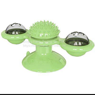 Cat Toys Pet Products Suction Cup Turntable Tease Cat Stick Tumbler Spinning Windmill Small Cat Toys Self hi photo-2