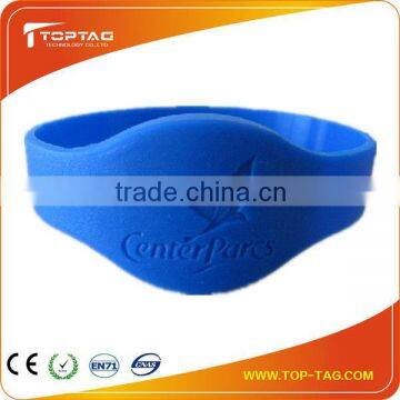 2014 13.56MHz Silicone RFID Wristband RFID bracelet with soft printing