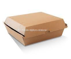 Food packaging eco friendly clamshell box packaging compostable burger boxes