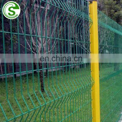 Galvanized steel 3D wire fencing panels see through welded mesh fence for courtyard