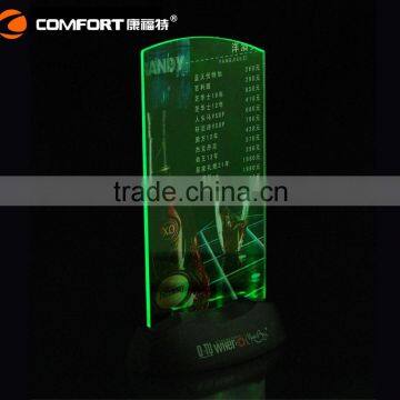 Plastic/Acrylic/ABS Material Acrylic Bar Led Menu Holder photo-6