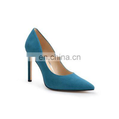 Blue color pointed court heels sandalias shoes high women heeled ladies sandals other colors are available