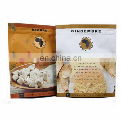 Stand up Custom Printed Logo Aluminum Foil Laminated Mylar Zip Lock Plastic Food Powder Spices Bags